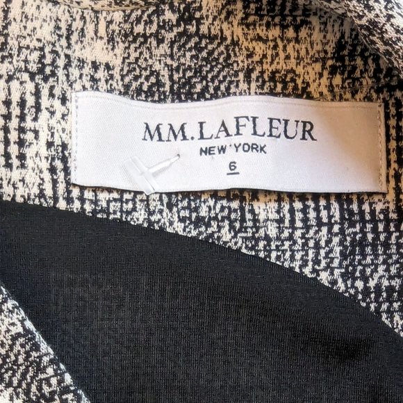M.M. LAFLEUR The Aditi‎ Crackle sleeveless black white Pencil Career Dress 6 - Picture 10 of 13